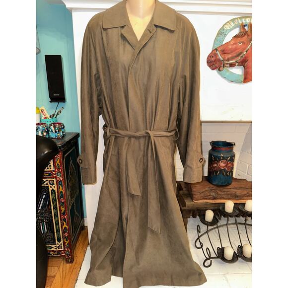 VINTAGE 90's SANYO NY EXCLUSIVELY FOR BLOOMINGDALE'S TRENCHCOAT UNISEX MEN'S 36S - Picture 1 of 9
